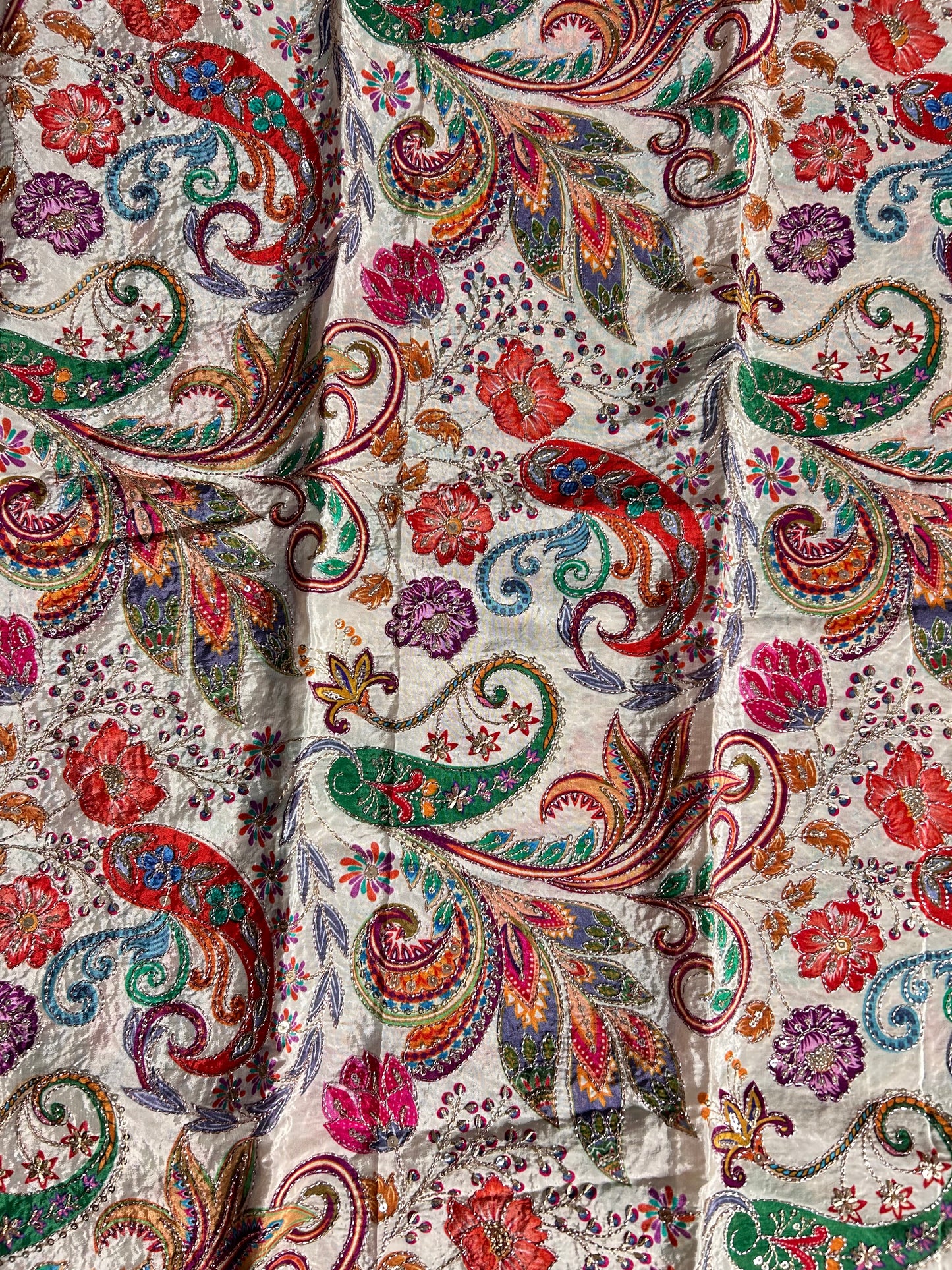 Off-white mango design crepe blouse