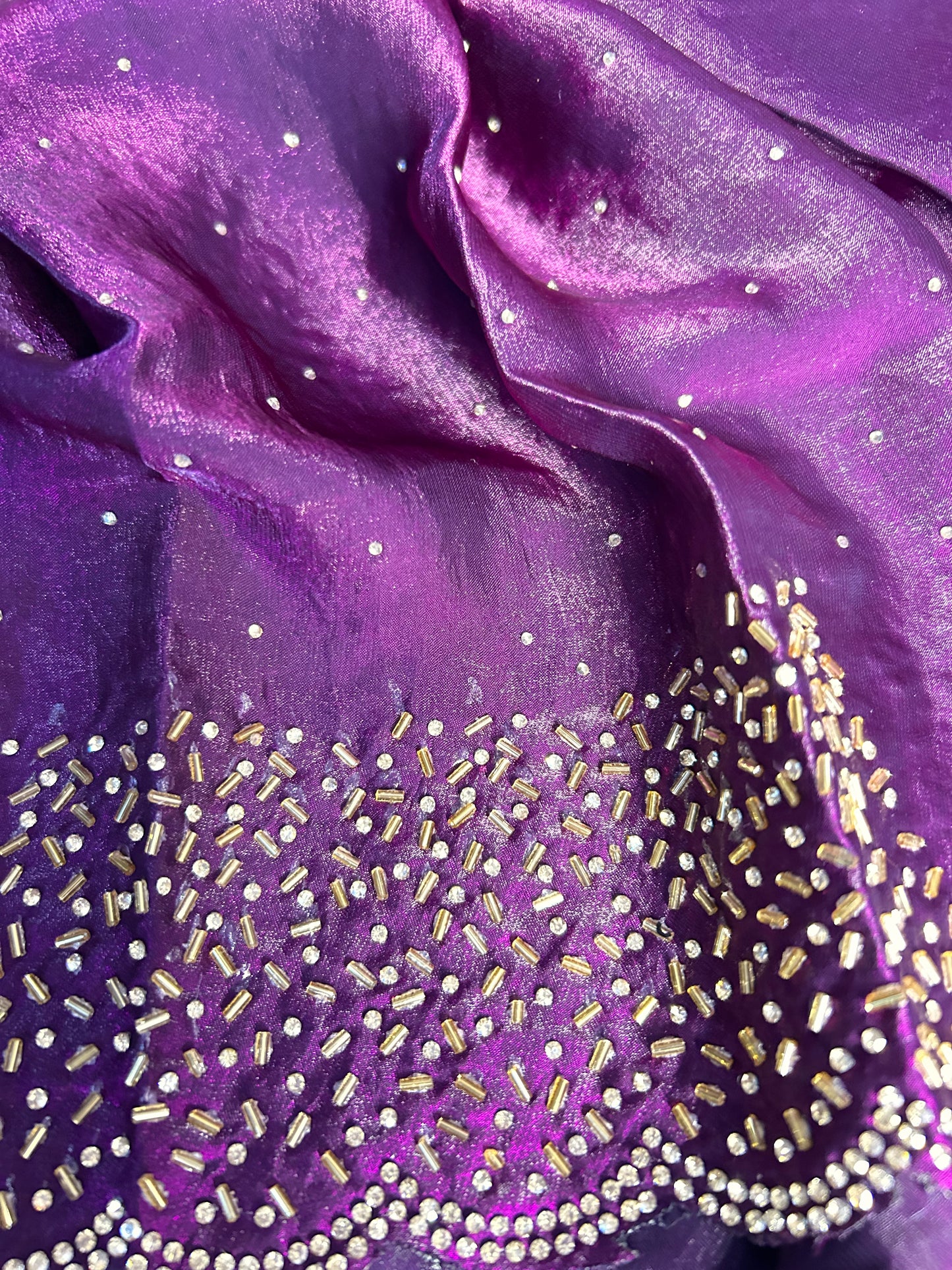 Magenta space silk saree