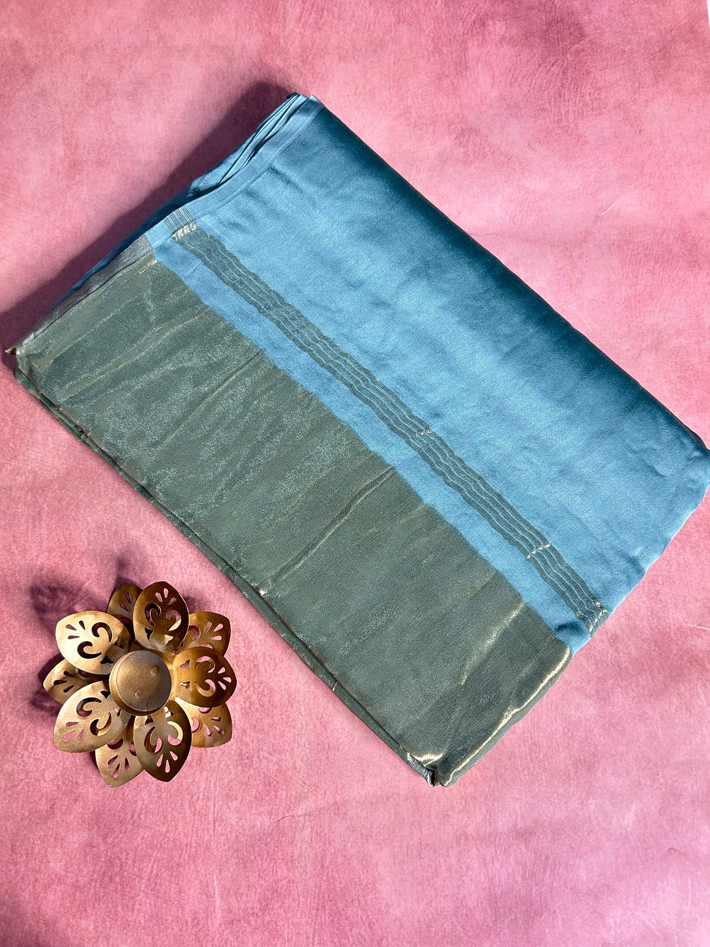 blue pure modal silk saree