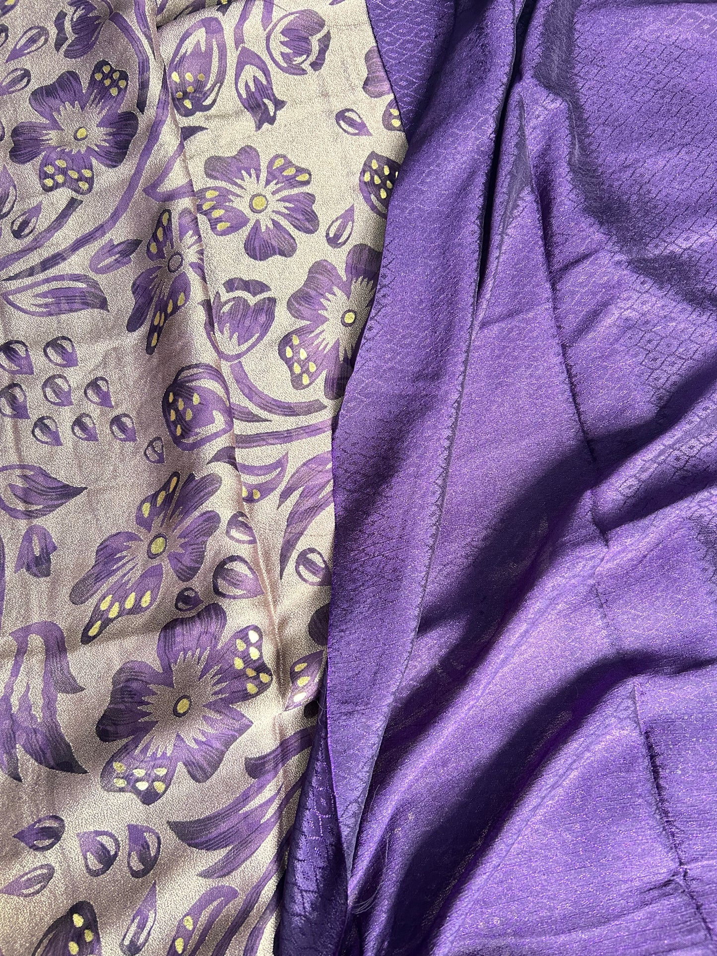 Purple brasso saree