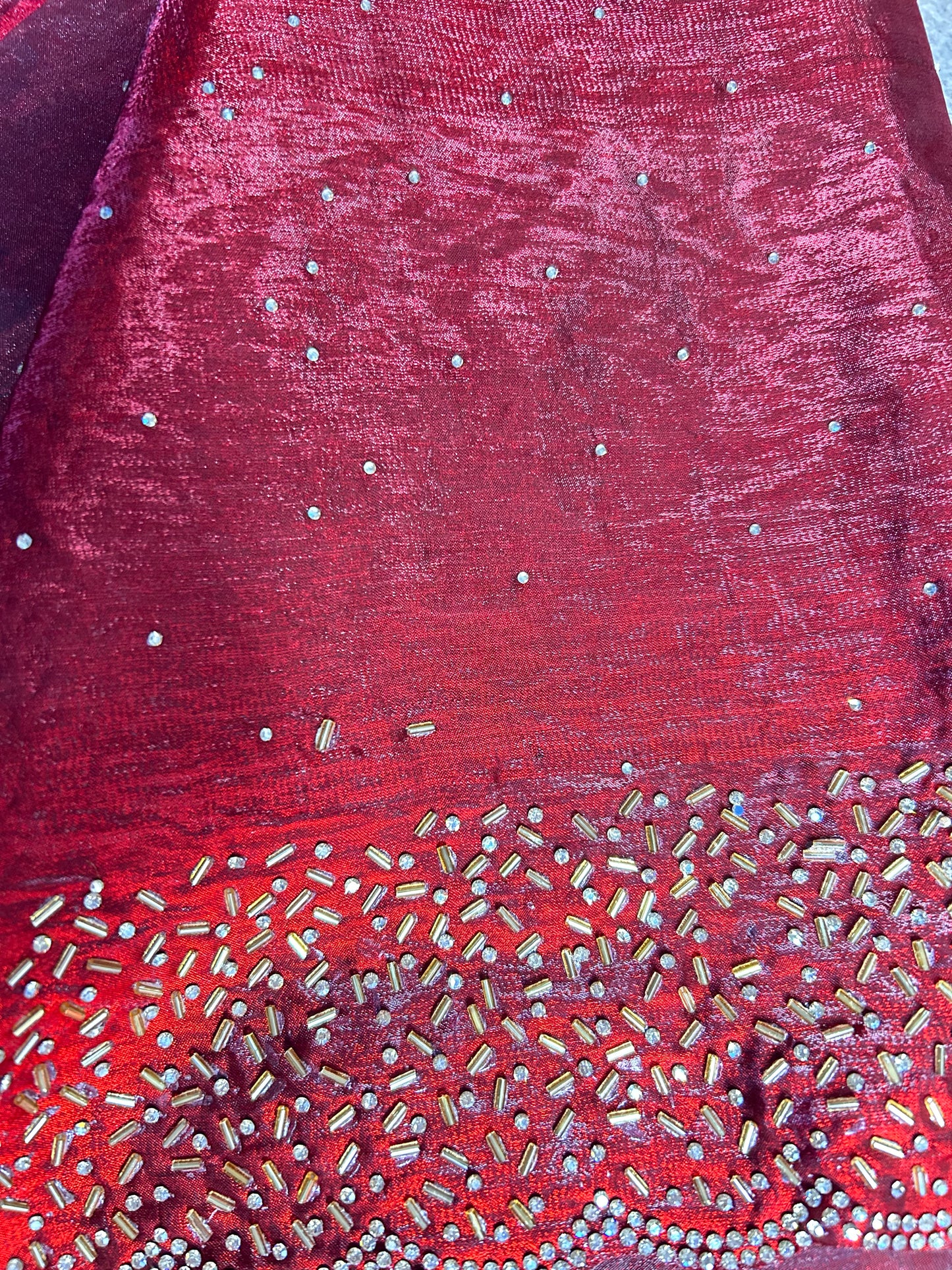 Maroon space silk saree