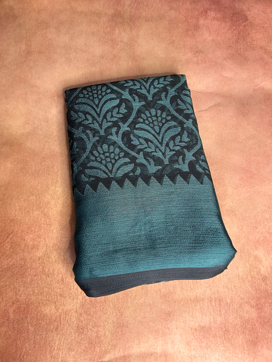 Black & blue brasso saree