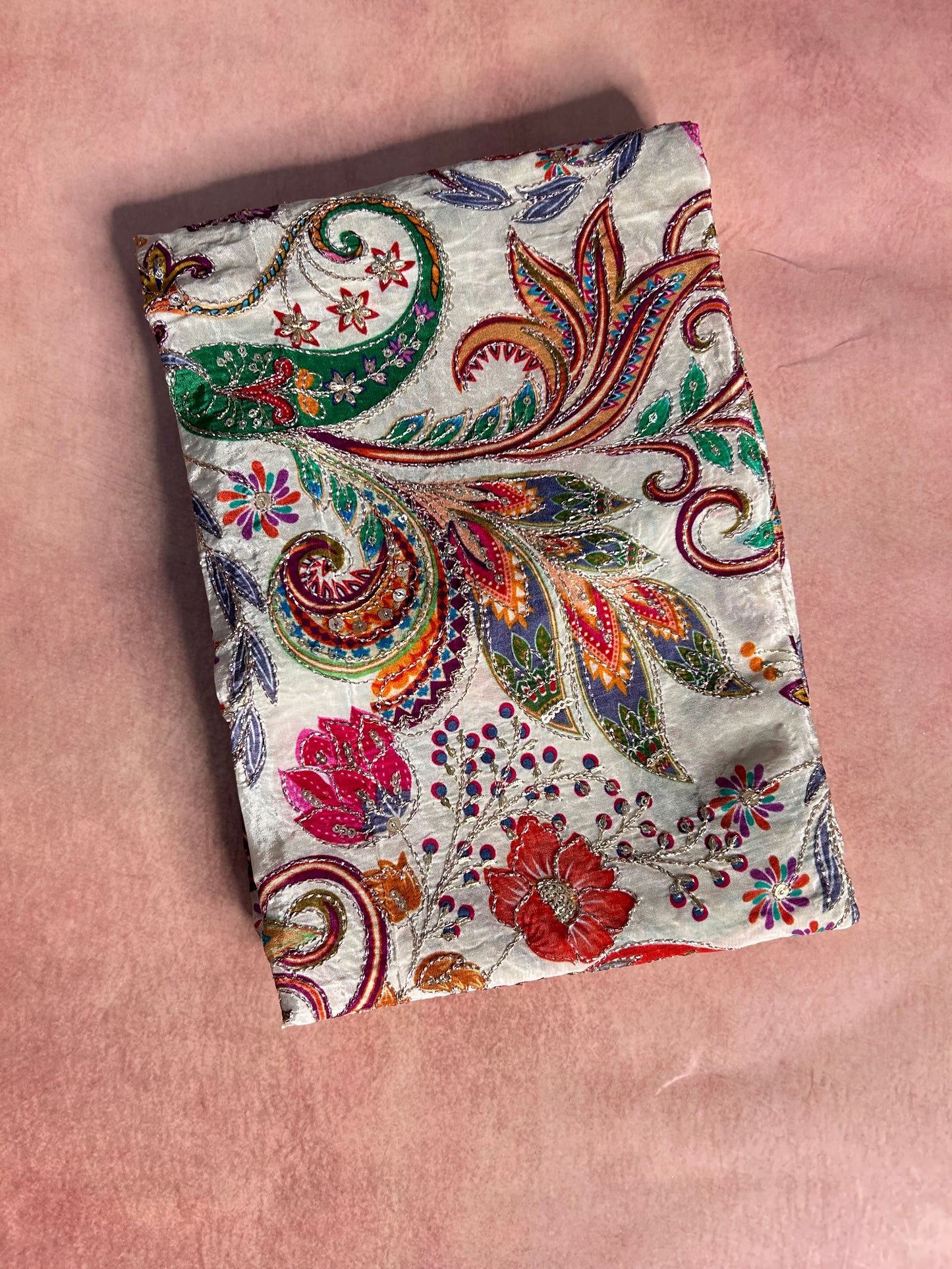 Off-white mango design crepe blouse