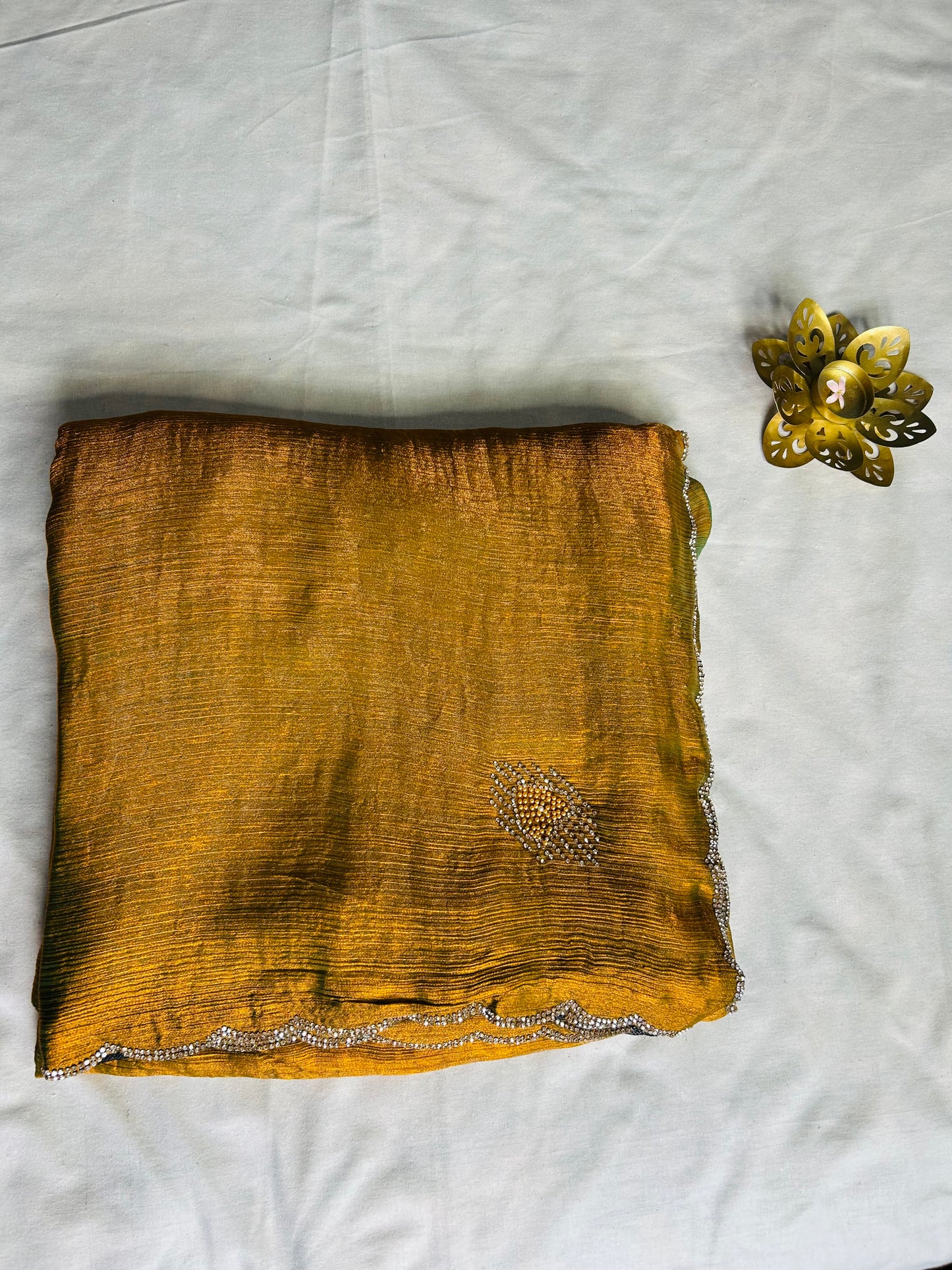 Dual shade party wear saree