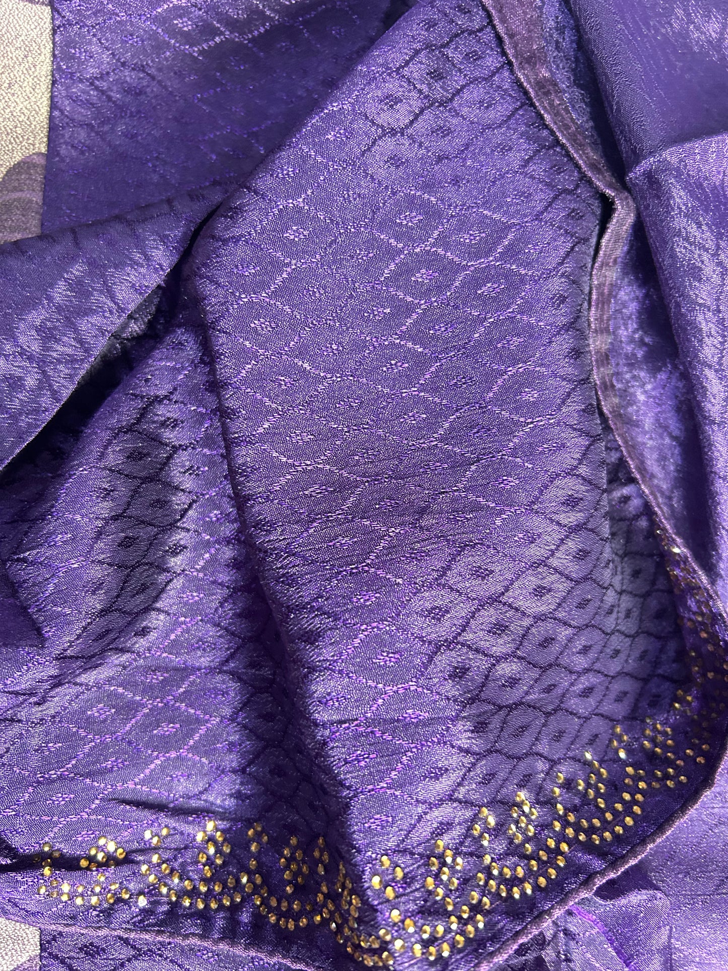 Purple brasso saree
