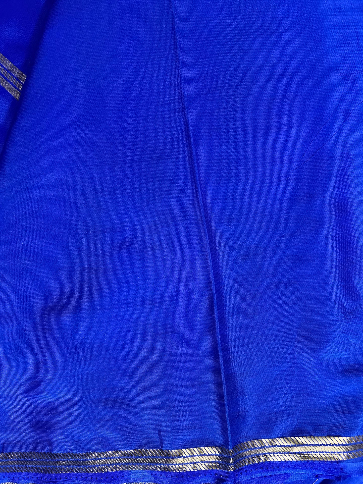 Royal Blue bentex crepe Mysore silk saree